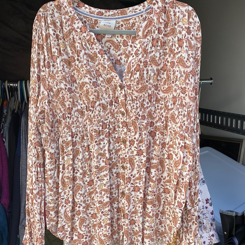 Knox Rose XXL Floral Fall Shirt